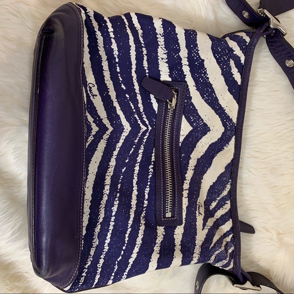 SALE | Coach Legacy Purple Zebra Print Purse - Picture 5 of 8